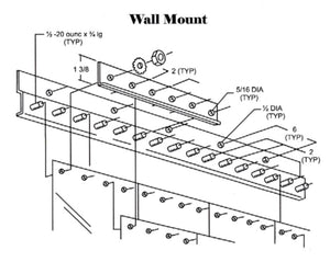 6" X .06" Replacement Strip From 72" long each with holes.