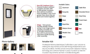 SC Retailer Door Common - R25 Insulation Rating with Inner Foam and Tuff Outer Impact Resistant Shell