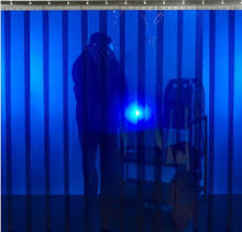 Load image into Gallery viewer, 8&quot; X .08&quot; Blue Weld PVC Replacement Strip From 72&quot; long each with holes.